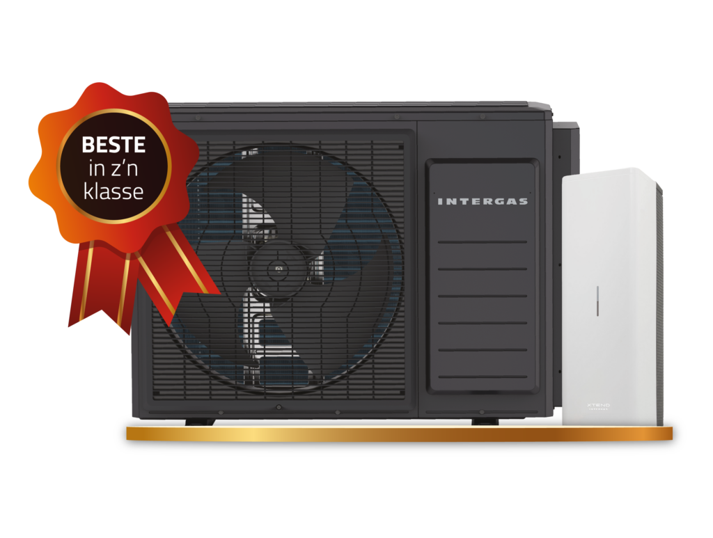 Xtend Eco hybride warmtepomp van Intergas. De beste monoblock warmtepomp op het duurzame koudemiddel propaan (R290).